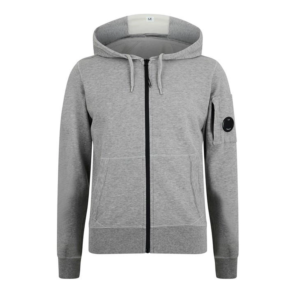 CP Company Sweatshirts - Hooded Open - Grey